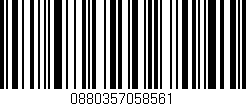 Código de barras (EAN, GTIN, SKU, ISBN): '0880357058561'