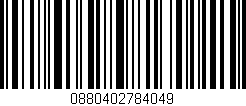 Código de barras (EAN, GTIN, SKU, ISBN): '0880402784049'