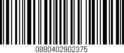Código de barras (EAN, GTIN, SKU, ISBN): '0880402902375'