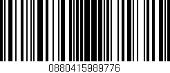 Código de barras (EAN, GTIN, SKU, ISBN): '0880415989776'