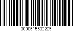 Código de barras (EAN, GTIN, SKU, ISBN): '0880615502225'