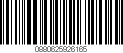Código de barras (EAN, GTIN, SKU, ISBN): '0880625926165'