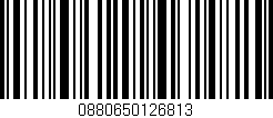 Código de barras (EAN, GTIN, SKU, ISBN): '0880650126813'