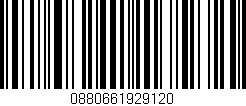 Código de barras (EAN, GTIN, SKU, ISBN): '0880661929120'