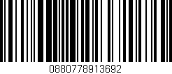 Código de barras (EAN, GTIN, SKU, ISBN): '0880778913692'