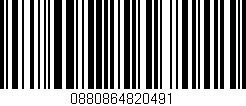 Código de barras (EAN, GTIN, SKU, ISBN): '0880864820491'
