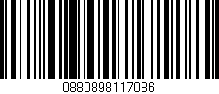 Código de barras (EAN, GTIN, SKU, ISBN): '0880898117086'