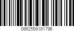 Código de barras (EAN, GTIN, SKU, ISBN): '0882558181796'