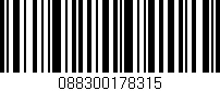 Código de barras (EAN, GTIN, SKU, ISBN): '088300178315'