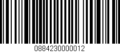 Código de barras (EAN, GTIN, SKU, ISBN): '0884230000012'