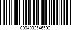 Código de barras (EAN, GTIN, SKU, ISBN): '0884392546502'
