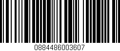 Código de barras (EAN, GTIN, SKU, ISBN): '0884486003607'