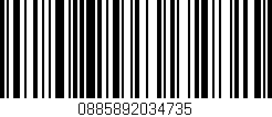 Código de barras (EAN, GTIN, SKU, ISBN): '0885892034735'