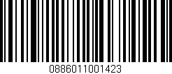 Código de barras (EAN, GTIN, SKU, ISBN): '0886011001423'