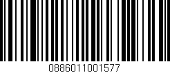 Código de barras (EAN, GTIN, SKU, ISBN): '0886011001577'