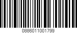 Código de barras (EAN, GTIN, SKU, ISBN): '0886011001799'