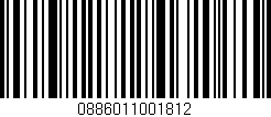 Código de barras (EAN, GTIN, SKU, ISBN): '0886011001812'