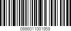 Código de barras (EAN, GTIN, SKU, ISBN): '0886011001959'