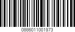 Código de barras (EAN, GTIN, SKU, ISBN): '0886011001973'