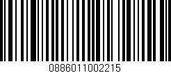 Código de barras (EAN, GTIN, SKU, ISBN): '0886011002215'