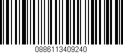 Código de barras (EAN, GTIN, SKU, ISBN): '0886113409240'