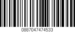 Código de barras (EAN, GTIN, SKU, ISBN): '0887047474533'