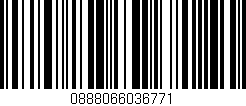 Código de barras (EAN, GTIN, SKU, ISBN): '0888066036771'