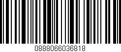Código de barras (EAN, GTIN, SKU, ISBN): '0888066036818'