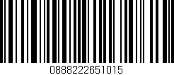 Código de barras (EAN, GTIN, SKU, ISBN): '0888222651015'