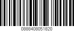 Código de barras (EAN, GTIN, SKU, ISBN): '0888408051820'