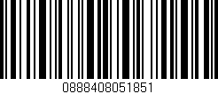 Código de barras (EAN, GTIN, SKU, ISBN): '0888408051851'