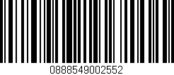 Código de barras (EAN, GTIN, SKU, ISBN): '0888549002552'