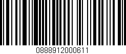 Código de barras (EAN, GTIN, SKU, ISBN): '0888912000611'
