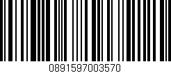 Código de barras (EAN, GTIN, SKU, ISBN): '0891597003570'