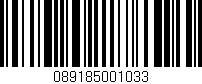 Código de barras (EAN, GTIN, SKU, ISBN): '089185001033'
