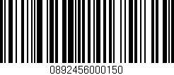 Código de barras (EAN, GTIN, SKU, ISBN): '0892456000150'