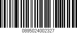 Código de barras (EAN, GTIN, SKU, ISBN): '0895024002327'