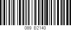 Código de barras (EAN, GTIN, SKU, ISBN): '089/B2140'