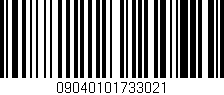 Código de barras (EAN, GTIN, SKU, ISBN): '09040101733021'