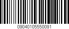 Código de barras (EAN, GTIN, SKU, ISBN): '09040105550091'