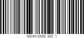 Código de barras (EAN, GTIN, SKU, ISBN): '0904010599_905_1'