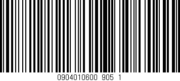 Código de barras (EAN, GTIN, SKU, ISBN): '0904010600_905_1'