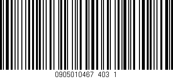 Código de barras (EAN, GTIN, SKU, ISBN): '0905010467_403_1'