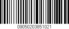 Código de barras (EAN, GTIN, SKU, ISBN): '09050203851021'