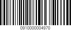 Código de barras (EAN, GTIN, SKU, ISBN): '0910000004970'