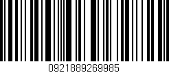 Código de barras (EAN, GTIN, SKU, ISBN): '0921889269985'