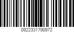 Código de barras (EAN, GTIN, SKU, ISBN): '0922331790972'