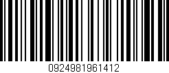 Código de barras (EAN, GTIN, SKU, ISBN): '0924981961412'
