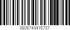 Código de barras (EAN, GTIN, SKU, ISBN): '0926743415737'