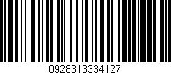Código de barras (EAN, GTIN, SKU, ISBN): '0928313334127'